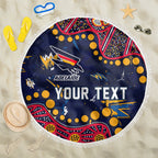 Personalized Adelaide Beach Blanket Aboriginal Pattern with Graffiti Style