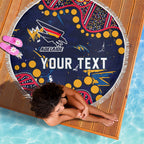Personalized Adelaide Beach Blanket Aboriginal Pattern with Graffiti Style