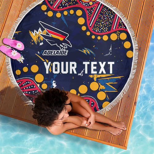Personalized Adelaide Beach Blanket Aboriginal Pattern with Graffiti Style