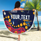 Personalized Adelaide Beach Blanket Aboriginal Pattern with Graffiti Style