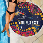 Personalized Adelaide Beach Blanket Aboriginal Pattern with Graffiti Style