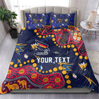 Personalized Adelaide Bedding Set Aboriginal Pattern with Graffiti Style