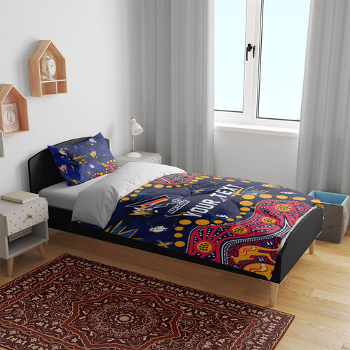 Personalized Adelaide Bedding Set Aboriginal Pattern with Graffiti Style