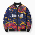 Personalized Adelaide Bomber Puffer Jacket Aboriginal Pattern with Graffiti Style