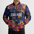 Personalized Adelaide Bomber Puffer Jacket Aboriginal Pattern with Graffiti Style
