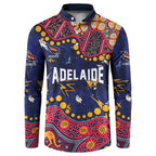 Personalized Adelaide Button Sweatshirt Aboriginal Pattern with Graffiti Style