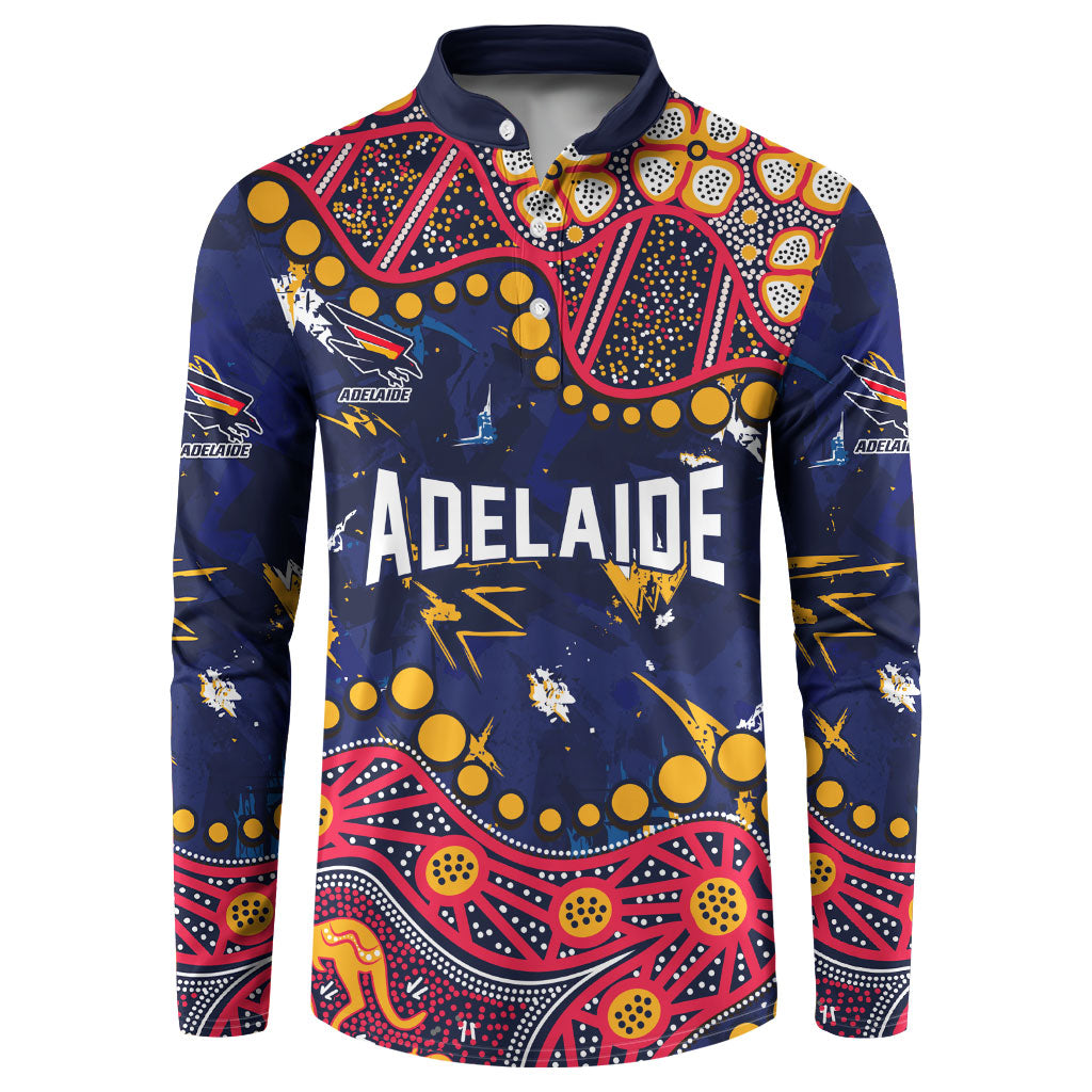Personalized Adelaide Button Sweatshirt Aboriginal Pattern with Graffiti Style