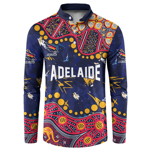 Personalized Adelaide Button Sweatshirt Aboriginal Pattern with Graffiti Style