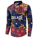 Personalized Adelaide Button Sweatshirt Aboriginal Pattern with Graffiti Style