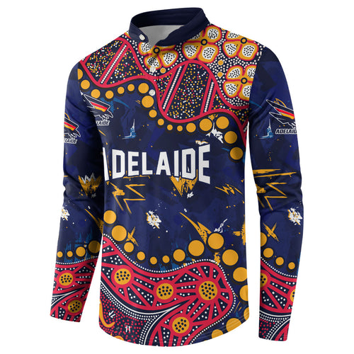 Personalized Adelaide Button Sweatshirt Aboriginal Pattern with Graffiti Style