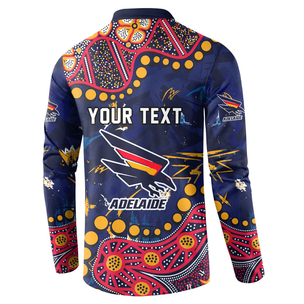 Personalized Adelaide Button Sweatshirt Aboriginal Pattern with Graffiti Style