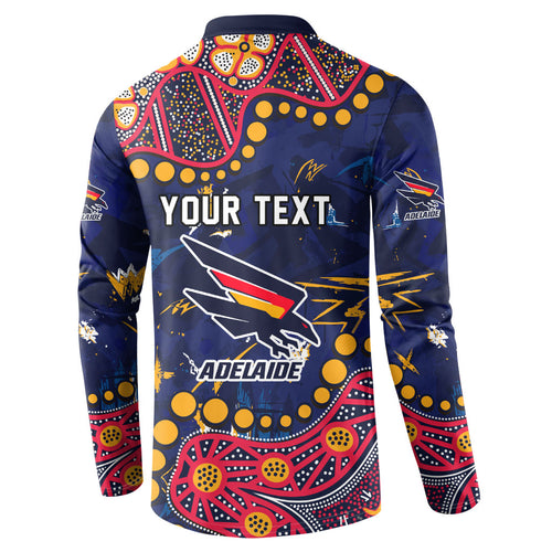 Personalized Adelaide Button Sweatshirt Aboriginal Pattern with Graffiti Style