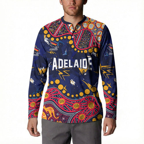 Personalized Adelaide Button Sweatshirt Aboriginal Pattern with Graffiti Style