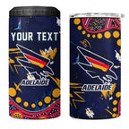 Personalized Adelaide 4 in 1 Can Cooler Tumbler Aboriginal Pattern with Graffiti Style