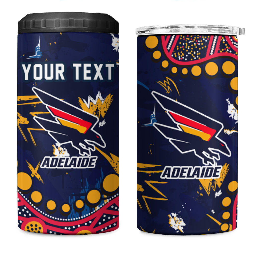 Personalized Adelaide 4 in 1 Can Cooler Tumbler Aboriginal Pattern with Graffiti Style