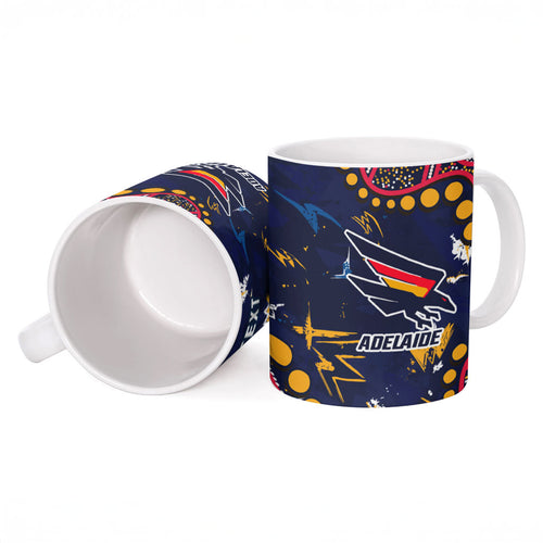 Personalized Adelaide Ceramic Mug Aboriginal Pattern with Graffiti Style