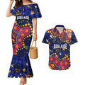 Personalized Adelaide Couples Matching Mermaid Dress and Hawaiian Shirt Aboriginal Pattern with Graffiti Style