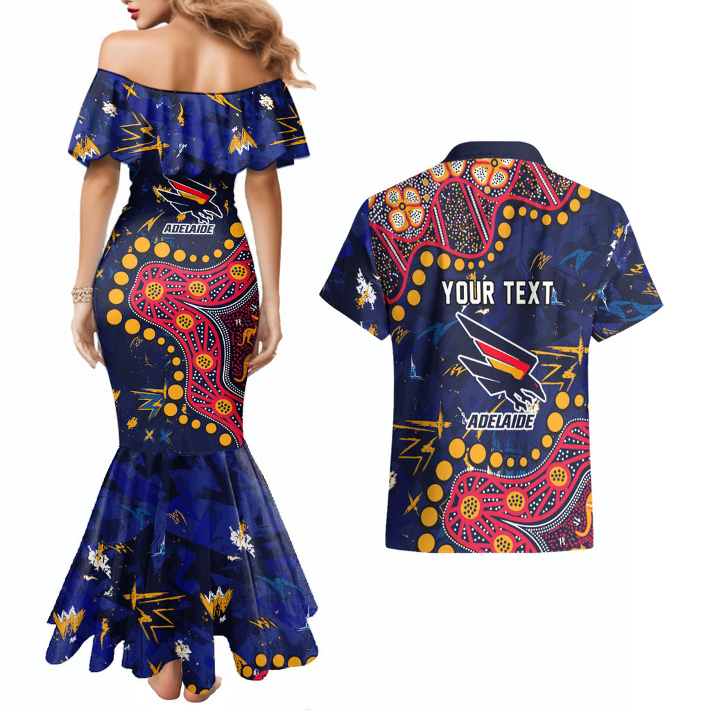 Personalized Adelaide Couples Matching Mermaid Dress and Hawaiian Shirt Aboriginal Pattern with Graffiti Style