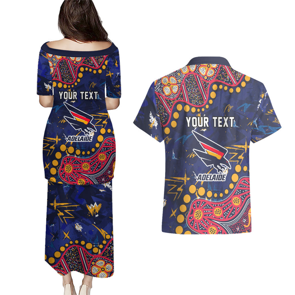 Personalized Adelaide Couples Matching Puletasi and Hawaiian Shirt Aboriginal Pattern with Graffiti Style
