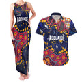 Personalized Adelaide Couples Matching Tank Maxi Dress and Hawaiian Shirt Aboriginal Pattern with Graffiti Style