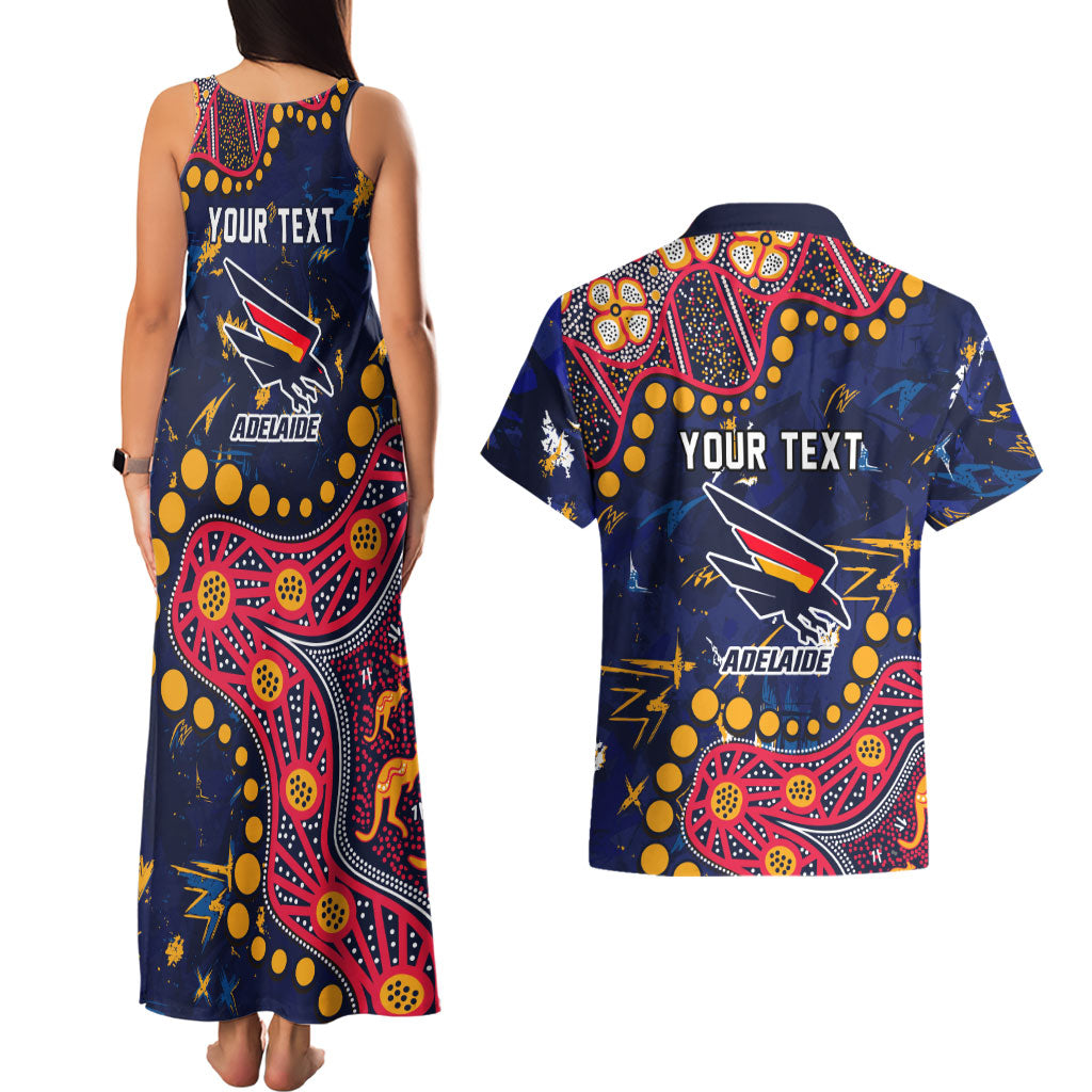 Personalized Adelaide Couples Matching Tank Maxi Dress and Hawaiian Shirt Aboriginal Pattern with Graffiti Style