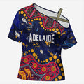 Personalized Adelaide Cross Shoulder Shirt Aboriginal Pattern with Graffiti Style