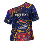 Personalized Adelaide Cross Shoulder Shirt Aboriginal Pattern with Graffiti Style