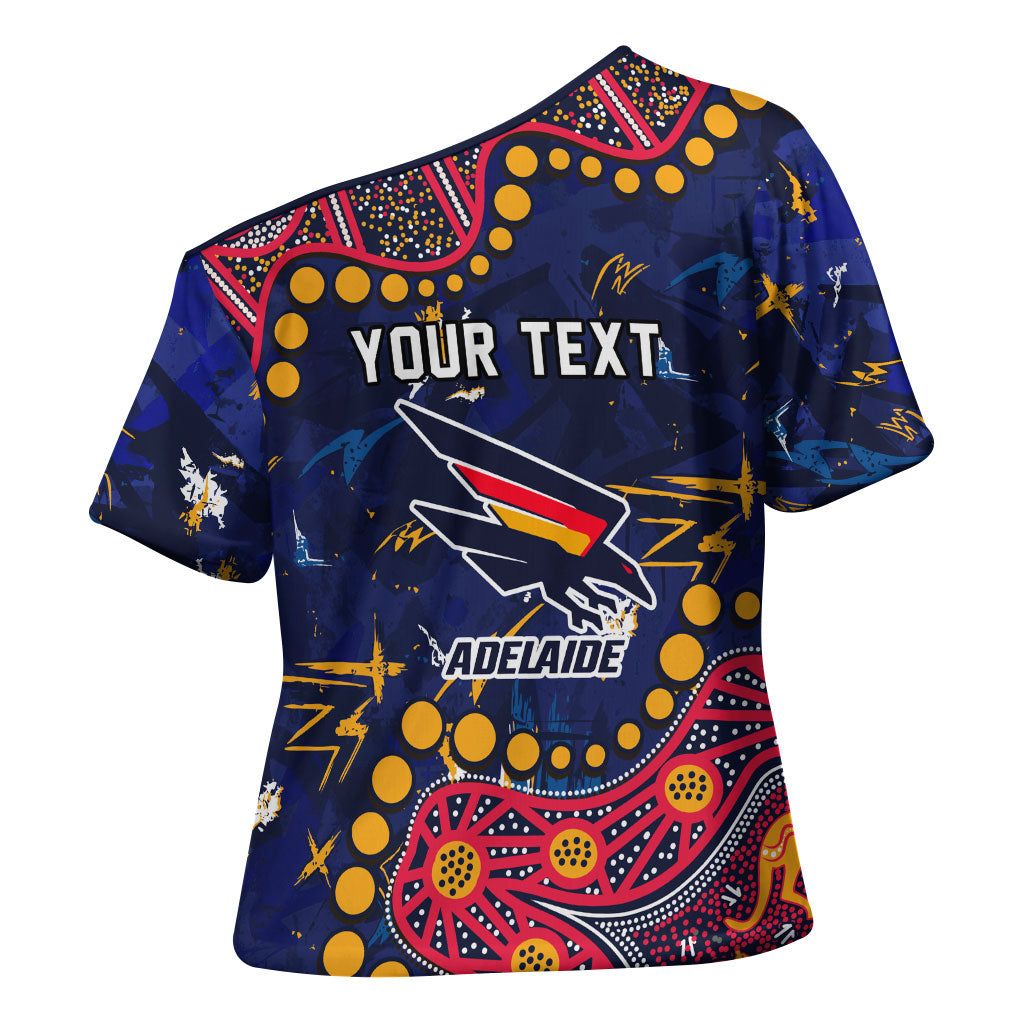 Personalized Adelaide Cross Shoulder Shirt Aboriginal Pattern with Graffiti Style