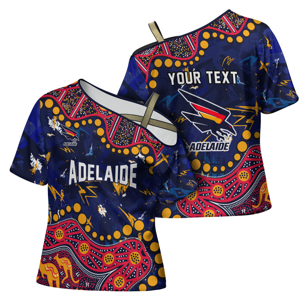 Personalized Adelaide Cross Shoulder Shirt Aboriginal Pattern with Graffiti Style