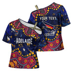 Personalized Adelaide Cross Shoulder Shirt Aboriginal Pattern with Graffiti Style