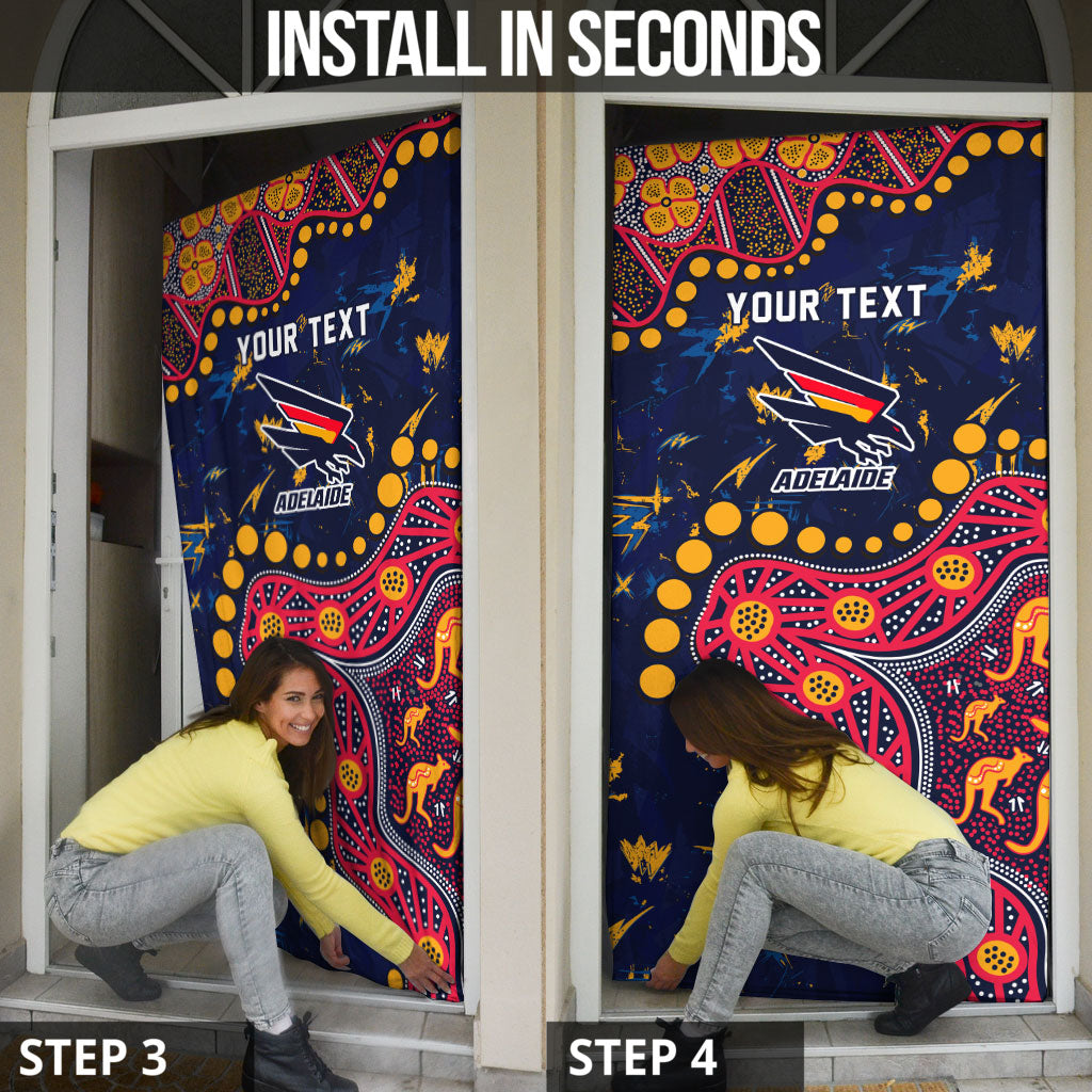 Personalized Adelaide Door Cover Aboriginal Pattern with Graffiti Style