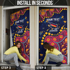Personalized Adelaide Door Cover Aboriginal Pattern with Graffiti Style