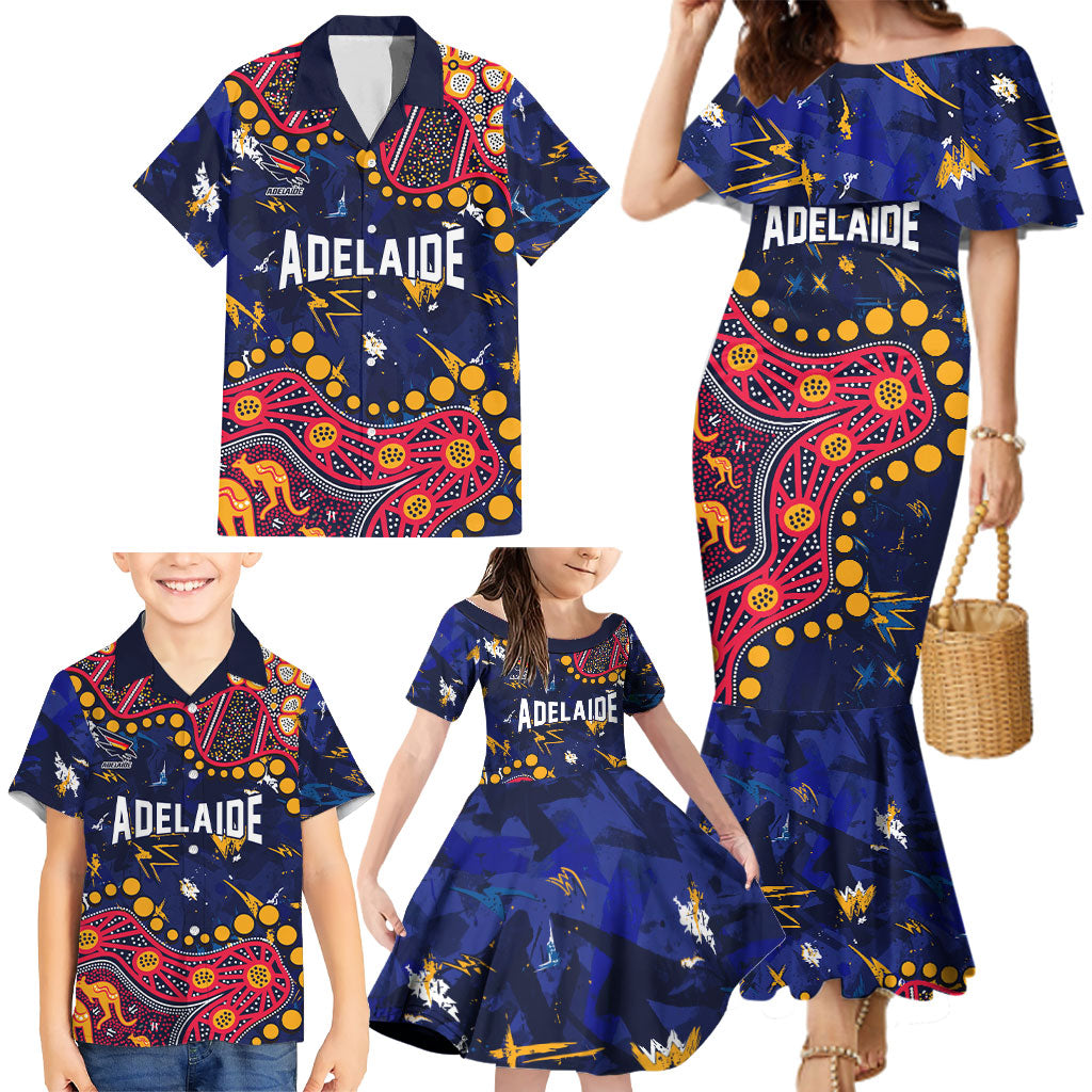 Personalized Adelaide Family Matching Mermaid Dress and Hawaiian Shirt Aboriginal Pattern with Graffiti Style