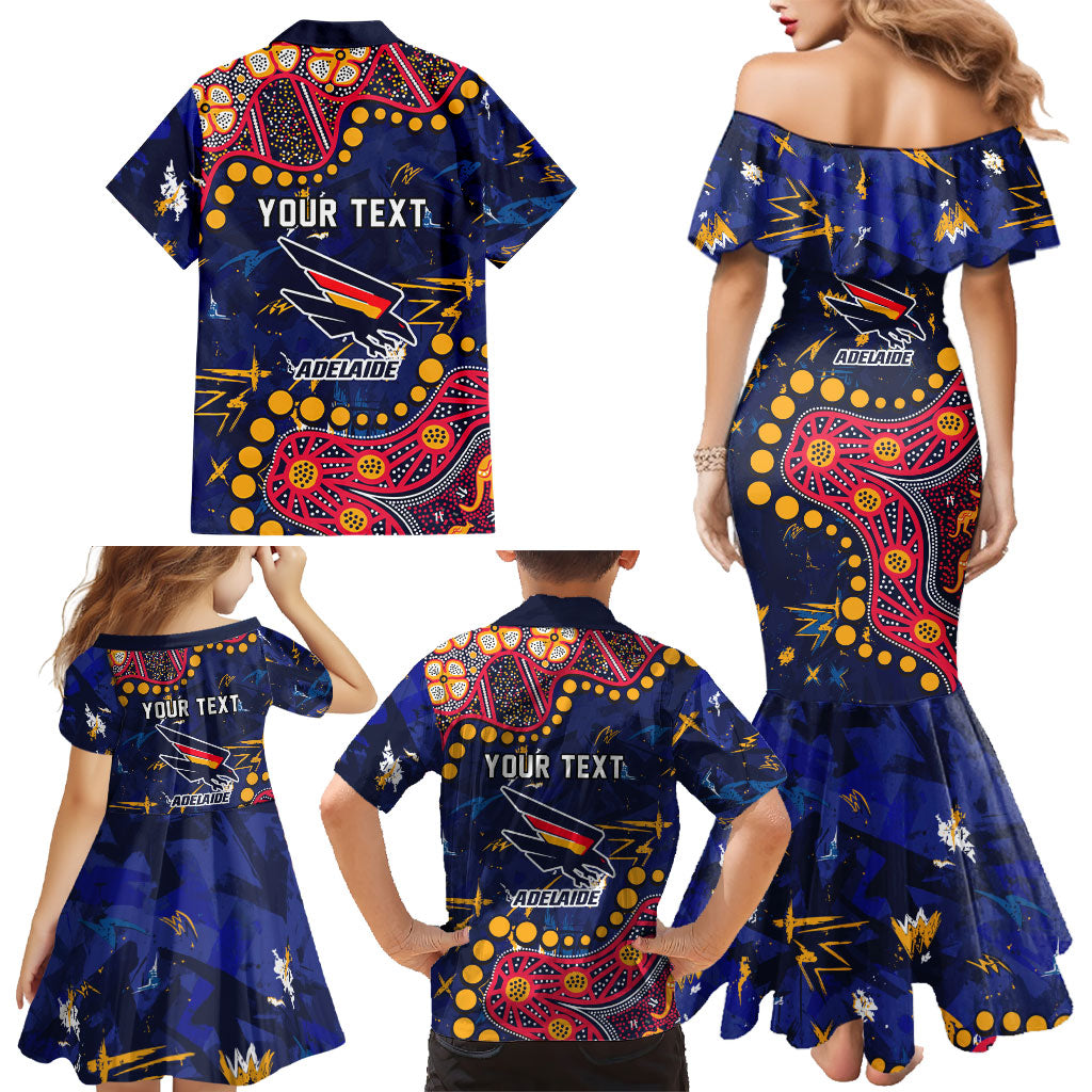 Personalized Adelaide Family Matching Mermaid Dress and Hawaiian Shirt Aboriginal Pattern with Graffiti Style