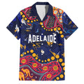 Personalized Adelaide Family Matching Off The Shoulder Long Sleeve Dress and Hawaiian Shirt Aboriginal Pattern with Graffiti Style