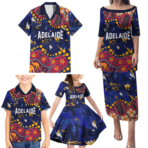 Personalized Adelaide Family Matching Puletasi and Hawaiian Shirt Aboriginal Pattern with Graffiti Style