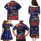 Personalized Adelaide Family Matching Puletasi and Hawaiian Shirt Aboriginal Pattern with Graffiti Style