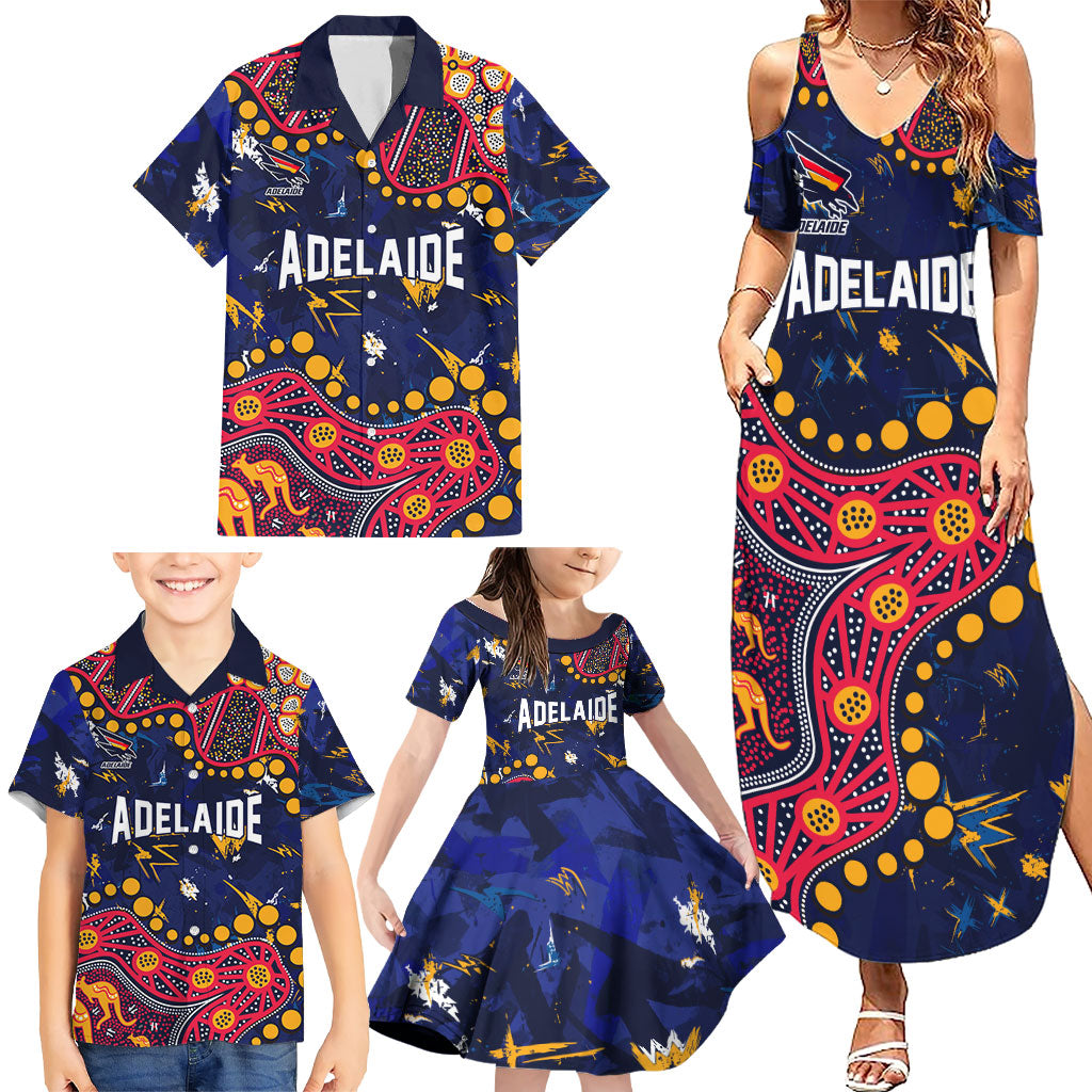 Personalized Adelaide Family Matching Summer Maxi Dress and Hawaiian Shirt Aboriginal Pattern with Graffiti Style