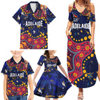 Personalized Adelaide Family Matching Summer Maxi Dress and Hawaiian Shirt Aboriginal Pattern with Graffiti Style