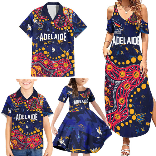 Personalized Adelaide Family Matching Summer Maxi Dress and Hawaiian Shirt Aboriginal Pattern with Graffiti Style