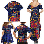 Personalized Adelaide Family Matching Summer Maxi Dress and Hawaiian Shirt Aboriginal Pattern with Graffiti Style