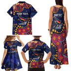 Personalized Adelaide Family Matching Tank Maxi Dress and Hawaiian Shirt Aboriginal Pattern with Graffiti Style