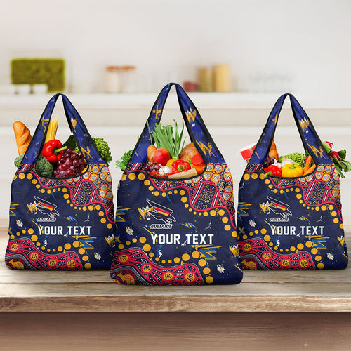 Personalized Adelaide Grocery Bag Aboriginal Pattern with Graffiti Style