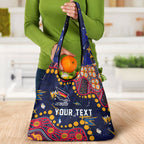 Personalized Adelaide Grocery Bag Aboriginal Pattern with Graffiti Style