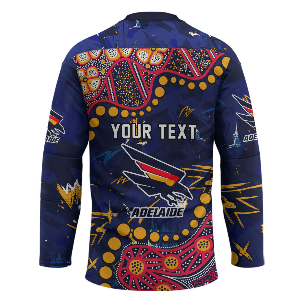Personalized Adelaide Hockey Jersey Aboriginal Pattern with Graffiti Style