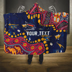 Personalized Adelaide Hooded Blanket Aboriginal Pattern with Graffiti Style