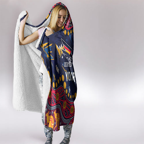 Personalized Adelaide Hooded Blanket Aboriginal Pattern with Graffiti Style
