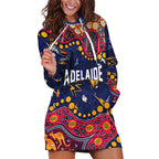 Personalized Adelaide Hoodie Dress Aboriginal Pattern with Graffiti Style