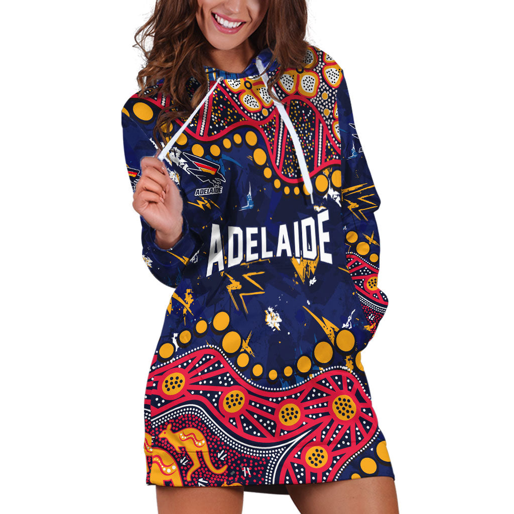 Personalized Adelaide Hoodie Dress Aboriginal Pattern with Graffiti Style