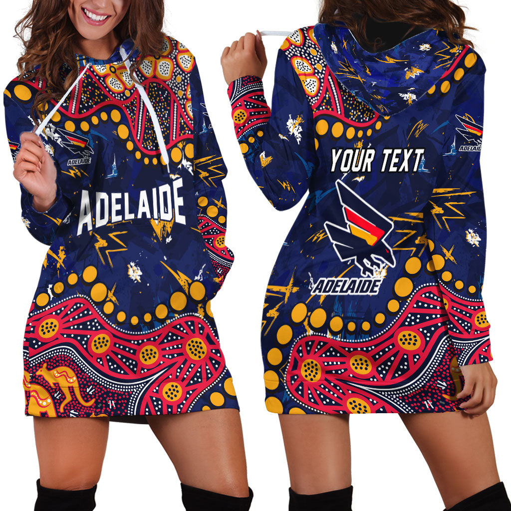 Personalized Adelaide Hoodie Dress Aboriginal Pattern with Graffiti Style
